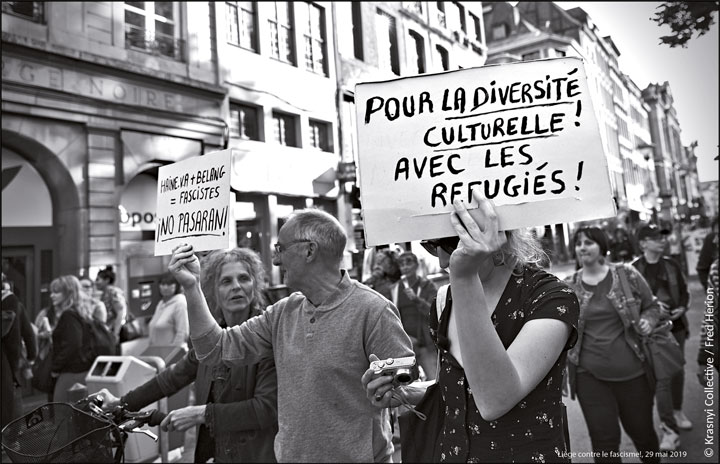 Photo de la manifestation "Liège contre le fascisme" du 29 mai 2019 